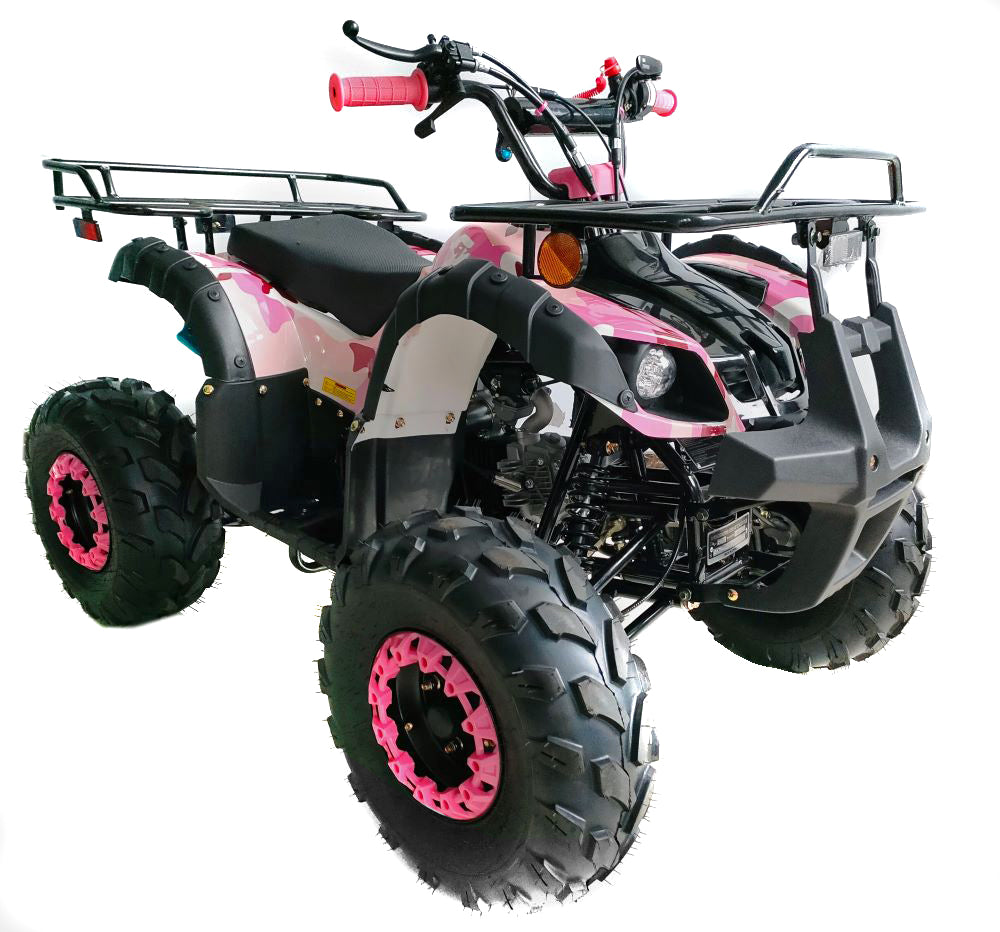 New Upgraded 125cc ATV for youth and kids 4 Wheeler with Reverse, LED Lights and matching Rims