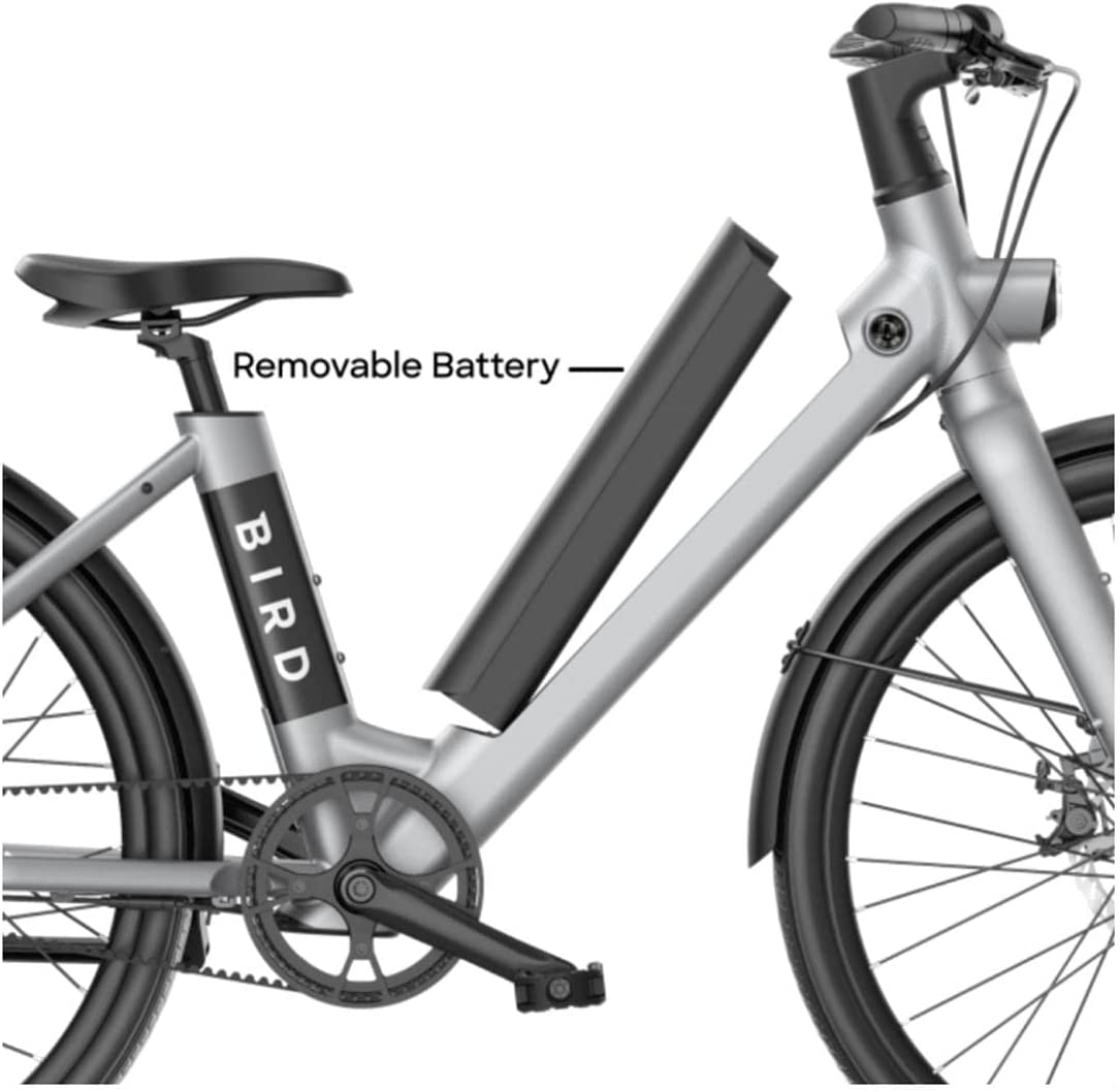 Bird-V-Frame eBike, 500Watt Motor, 50mi Max 20mph Max Speed, LCD Dash Display App Compatible