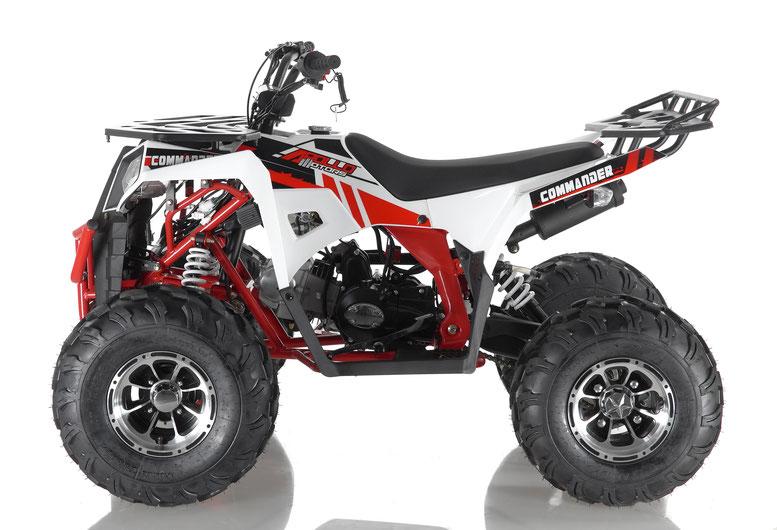 APOLLO COMMANDER DLX 125CC ATV w/Upgraded Chrome Rims, Auto With Reverse 4-Stroke, Single Cylinder, OHC