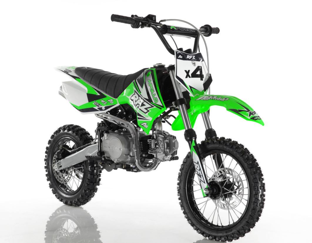 Apollo DB-X4 110cc Semi Automatic Off-Road Dirt Bike, Kick Start, Air Cooled, 4-Stroke