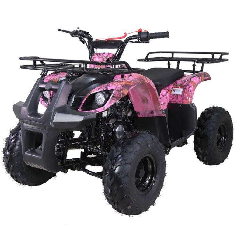 New Upgraded 125cc ATV for youth and kids 4 Wheeler with Reverse, LED Lights and matching Rims