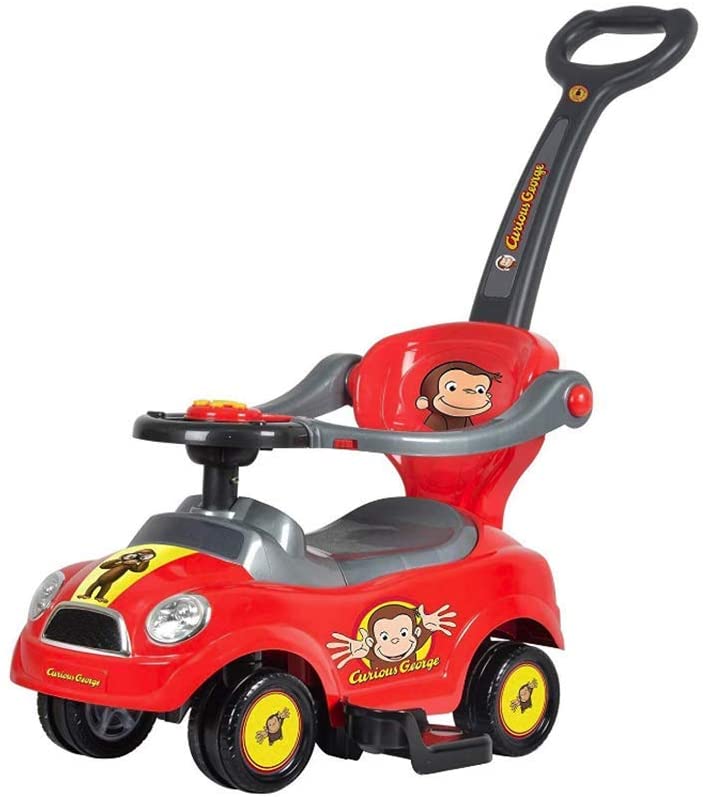 Best Ride On Cars 3 in 1 (licensed) Curious George Push Car