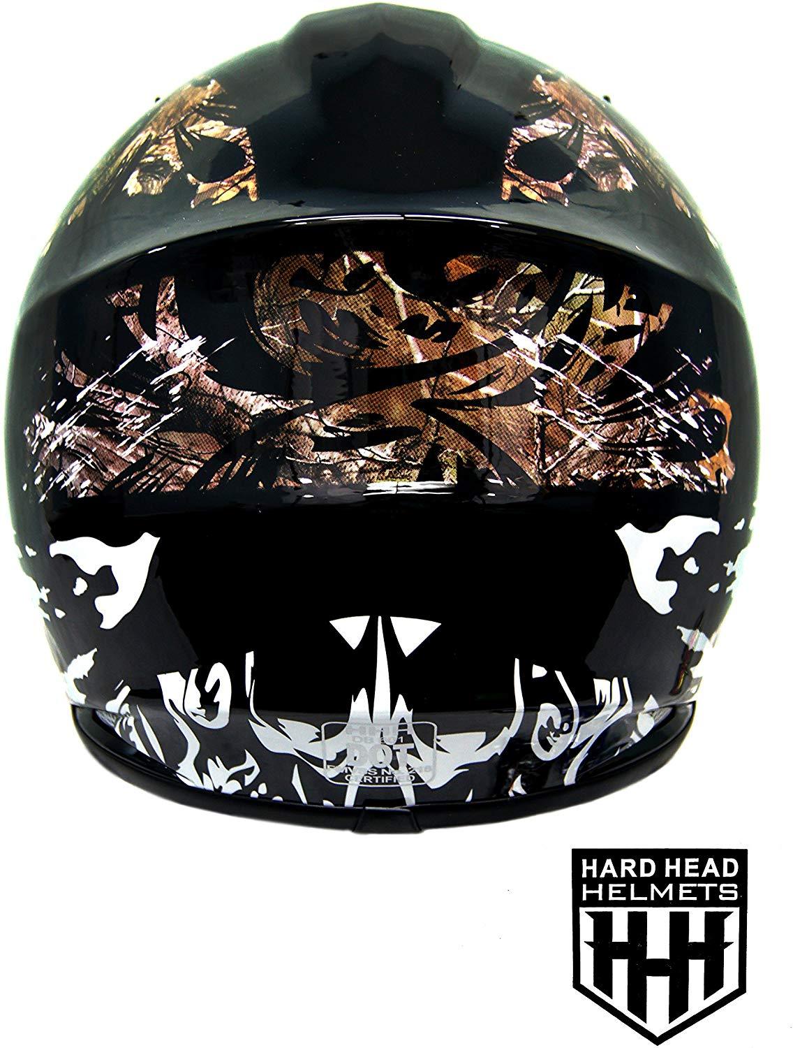 HHH DOT Youth & Kids Helmet for Dirtbike ATV Motocross MX Offroad Motorcyle Street bike Snowmobile Helmet with VISOR-Black-Camo-USA