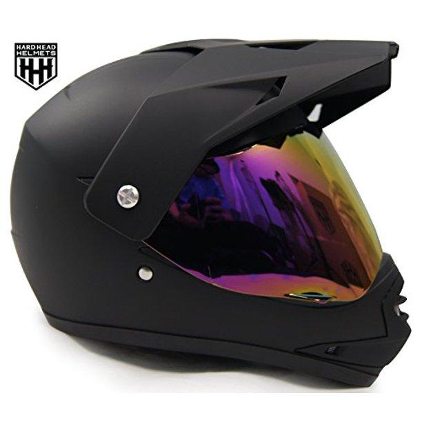 HHH DOT Youth & Kids Helmet for Dirtbike ATV Motocross MX Offroad Motorcyle Street bike Snowmobile Helmet with VISOR-Matte Black-USA