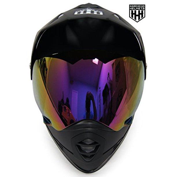 HHH DOT Youth & Kids Helmet for Dirtbike ATV Motocross MX Offroad Motorcyle Street bike Snowmobile Helmet with VISOR-Matte Black-USA