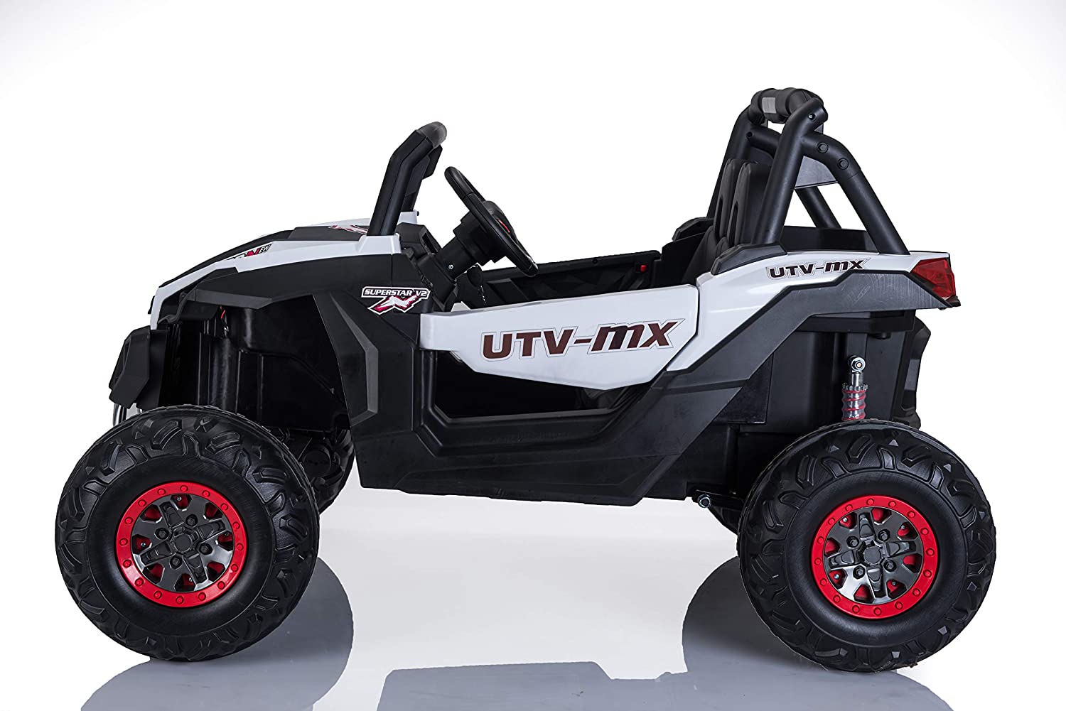 Best Ride On Cars Lightning UTV with 4 Motors-12V-White