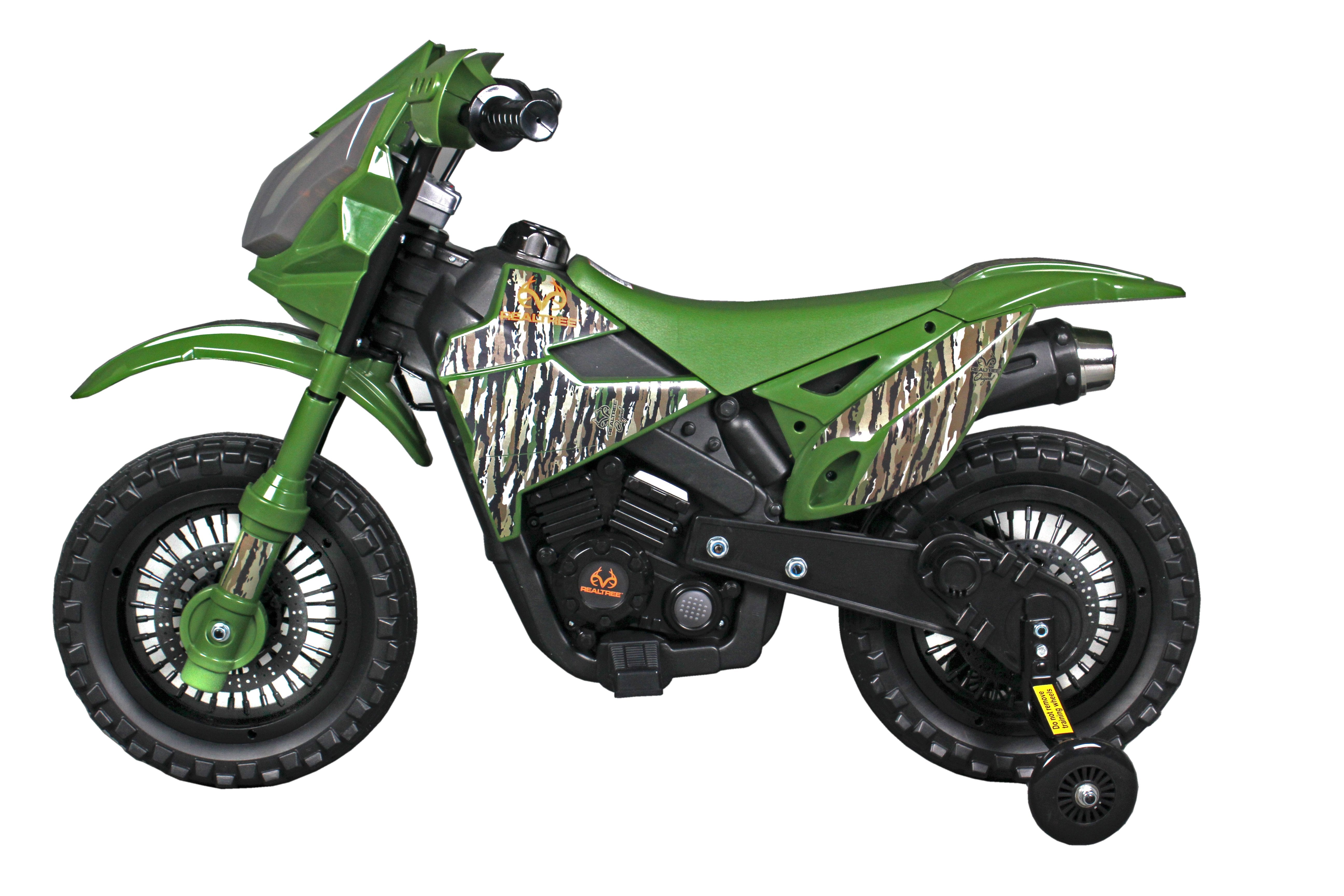 Best Ride On Cars Realtree Original Dirtbike, 6V, Camo Green