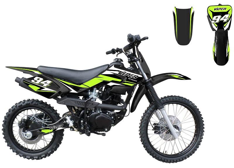 RPS DB-Viper 150CC Dirt Bike, 4 Stroke Displacement, Air Cooling-Green